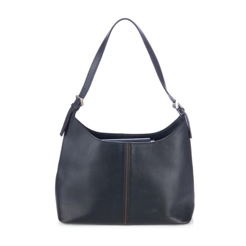 14 - Burberry, a hobo handbag, crafted from black calf leather, featuring a single leather shoulder strap... 