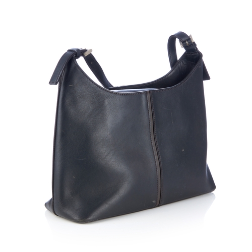 14 - Burberry, a hobo handbag, crafted from black calf leather, featuring a single leather shoulder strap... 