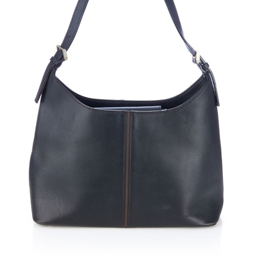 14 - Burberry, a hobo handbag, crafted from black calf leather, featuring a single leather shoulder strap... 