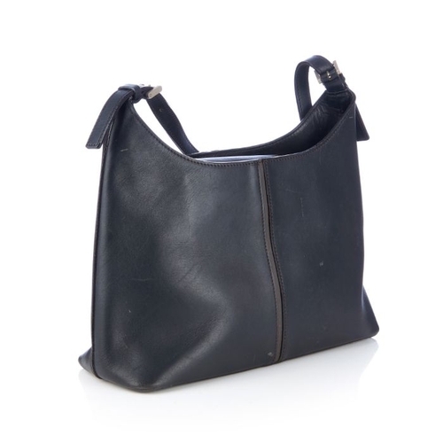 14 - Burberry, a hobo handbag, crafted from black calf leather, featuring a single leather shoulder strap... 