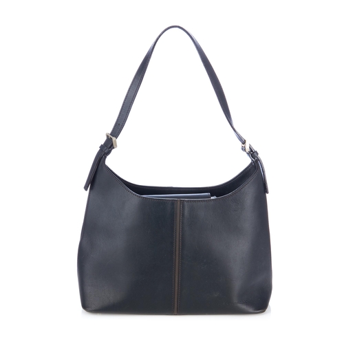 14 - Burberry, a hobo handbag, crafted from black calf leather, featuring a single leather shoulder strap... 