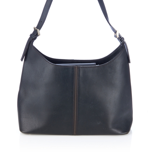 14 - Burberry, a hobo handbag, crafted from black calf leather, featuring a single leather shoulder strap... 
