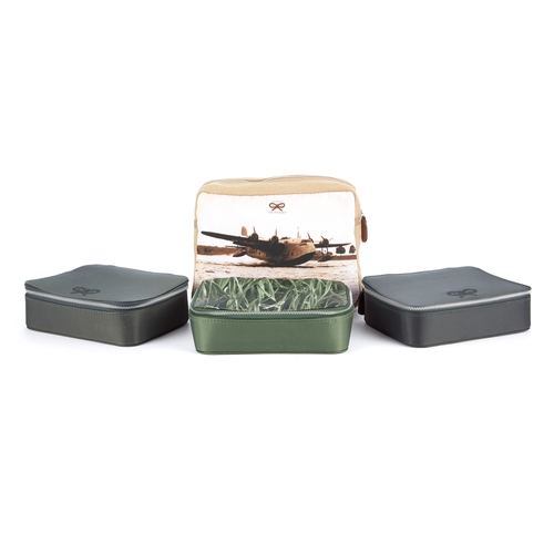 6 - Anya Hindmarch, four cosmetic pouches, to include a beige canvas example picturing Imperial Airways ... 