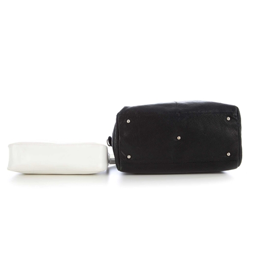 198 - Longchamp, two leather handbags, to include a white leather baguette handbag featuring a single leat... 