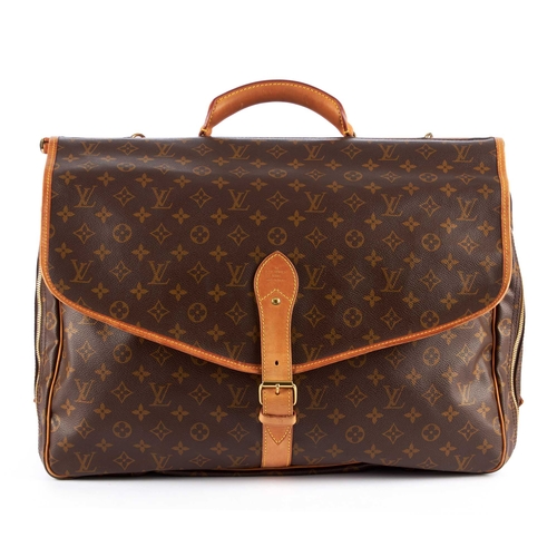211 - Louis Vuitton, a monogram Sac Chasse hunting bag, with maker's monogram coated canvas exterior and n... 