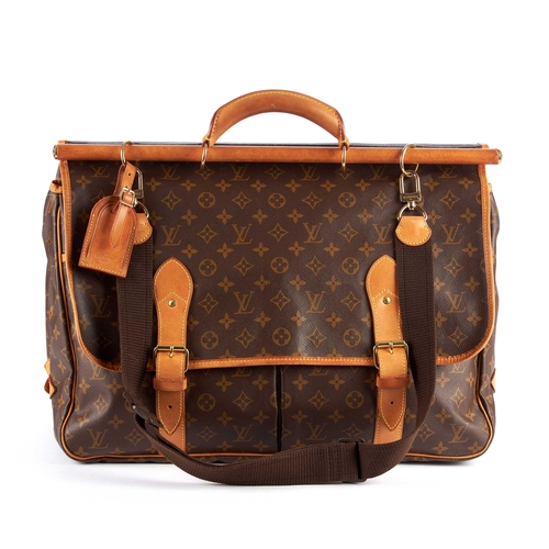 211 - Louis Vuitton, a monogram Sac Chasse hunting bag, with maker's monogram coated canvas exterior and n... 