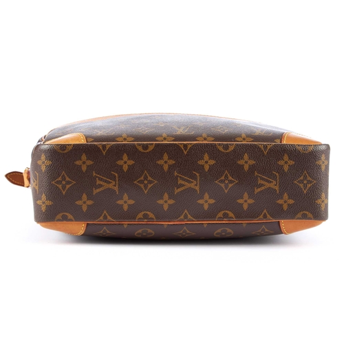 219 - Louis Vuitton, a monogram Trocadero handbag, designed with natural tan leather trim, front slip pock... 