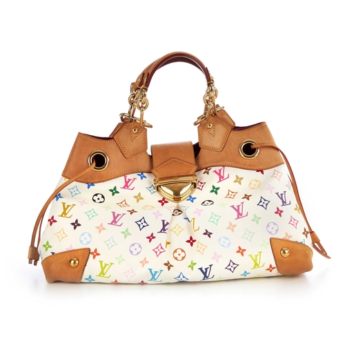 228 - Louis Vuitton, a limited edition Takashi Murakami white multicolore monogram Ursula handbag, featuri... 