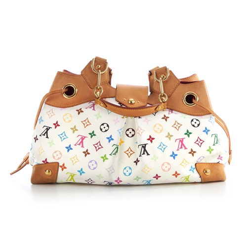 228 - Louis Vuitton, a limited edition Takashi Murakami white multicolore monogram Ursula handbag, featuri... 