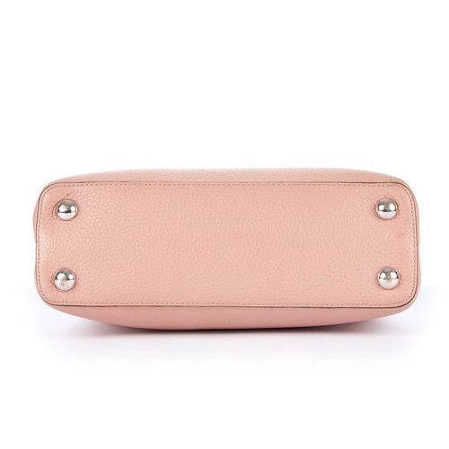 229 - Louis Vuitton, a Capucines BB handbag, crafted from dusty pink taurillon leather with contrasting bl... 