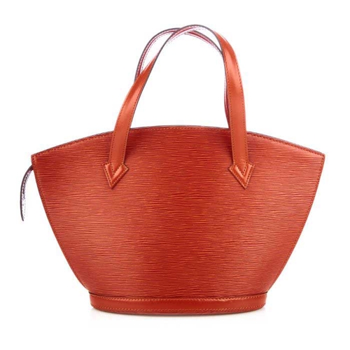 237 - Louis Vuitton, a tan epi St Jacques PM handbag, designed with a structured fan shape in maker's tan ... 