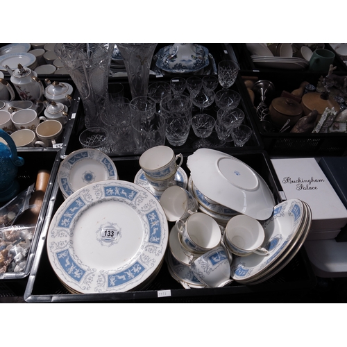 133 - Coalport Revelry tea and dinner ware including cups, saucers, plates etc, together with various cut ... 