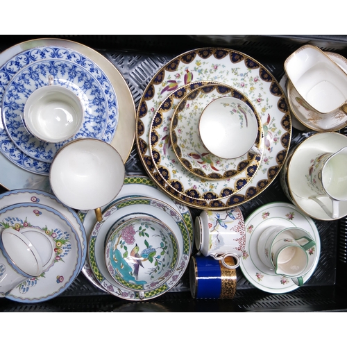 140A - A collection of ceramics to include Birks Rawlins trios, Minton trio, Minton presentation egg on sta... 