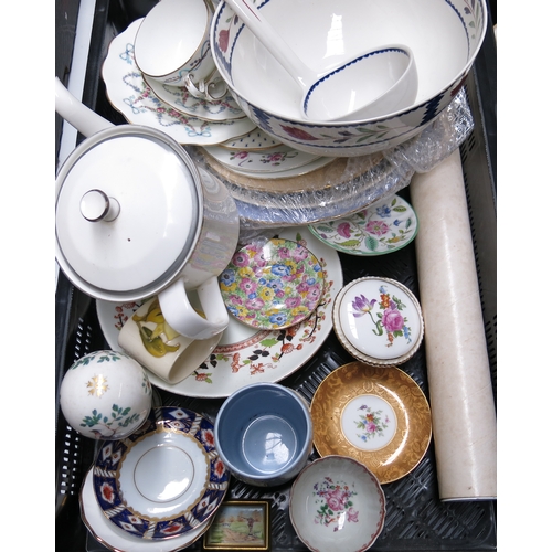 140A - A collection of ceramics to include Birks Rawlins trios, Minton trio, Minton presentation egg on sta... 