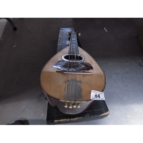 84 - A Neapolitan Mandolin, cased,