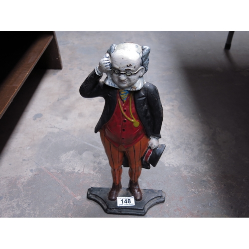 148 - A Victorian cast iron doorstop in the form of Mr Pickwick