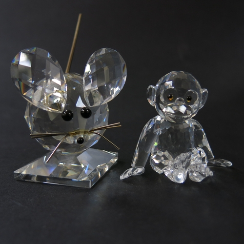 154 - Swarovski crystal ornaments including monkey and mouse