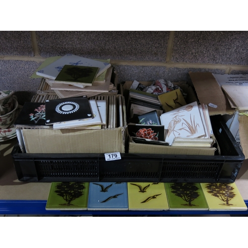 179 - An extensive collection of Pilkington ceramic tiles, various sets, tubelined and painted