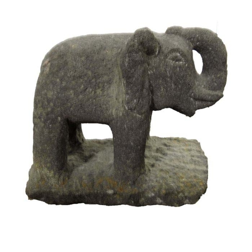 958 - An Indian carved stone elephant, 36cm high