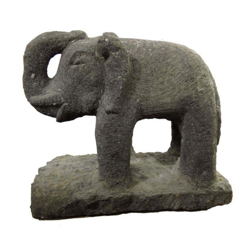 958 - An Indian carved stone elephant, 36cm high