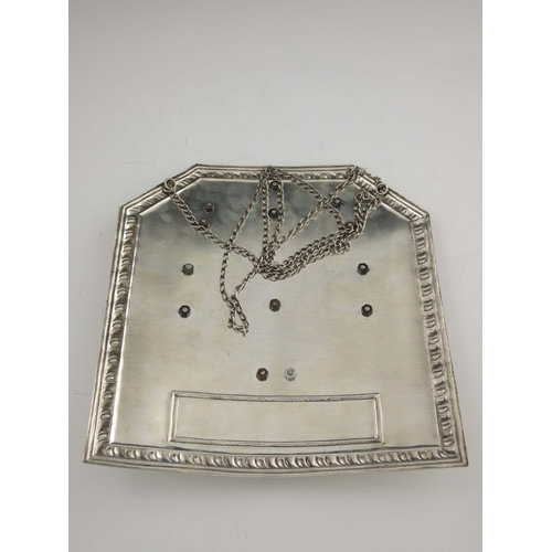 122 - An Elizabeth II silver and parcel gilt Torah breastplate, D J Silver, London 1973, canted rectangula... 