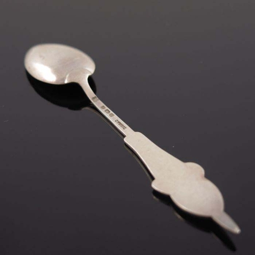 143 - Archibald Knox for Liberty and Co., a Cymric Arts and Crafts silver and enamelled Sarepta teaspoon, ... 