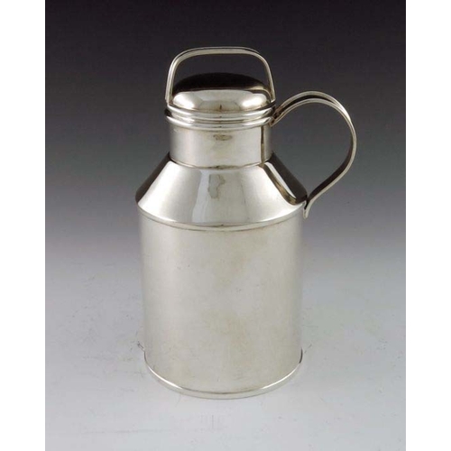 163 - An American Art Deco novelty silver cocktail shaker, Tuttle, Boston 1920s, modelled as a milk churn,... 