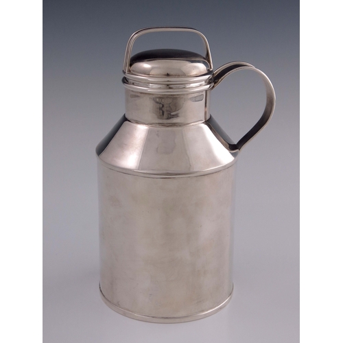 163 - An American Art Deco novelty silver cocktail shaker, Tuttle, Boston 1920s, modelled as a milk churn,... 