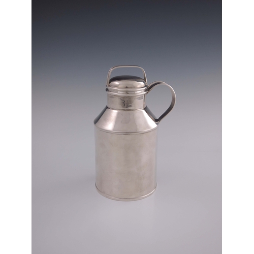 163 - An American Art Deco novelty silver cocktail shaker, Tuttle, Boston 1920s, modelled as a milk churn,... 