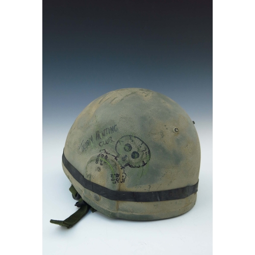 206 - A Gulf War personalized helmet, circa 1988/89, GS MK6 Nato stock No 8415-99-132-6005, Serial Number ... 