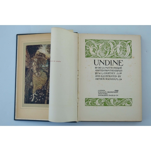 216 - Arthur Rackham, illustrator, Undine, by W.L. Courtney, 1909, William Heinemann, London, gilt tooled ... 