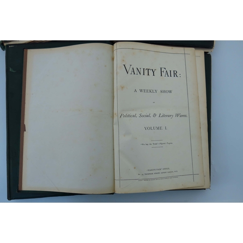 218 - Vanity Fair, First, Second & Twelfth Series, with illustrations by Spy amongst others, with three vo... 