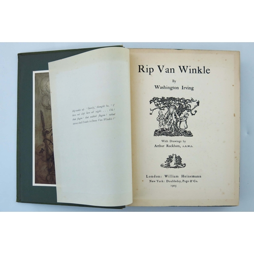 220 - Arthur Rackham, illustrator, Rip Van Winkle, by Washington Irving, 1905, tipped in illustrations, Wi... 