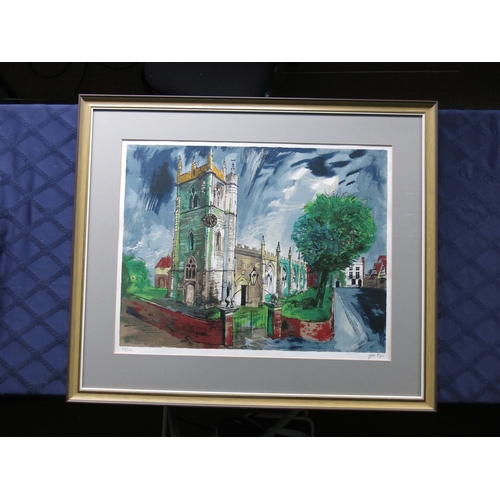 230 - John Piper C.H. (British, 1903-1992), St Nicholas Church, Alcester, signed l.r., screen print in col... 