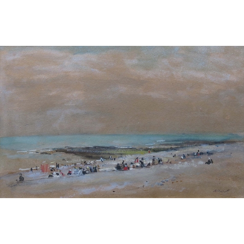 239 - Sir Walter Westley Russell R.A. (British, 1867-1949), The Beach, signed l.r., titled verso, gouache,... 