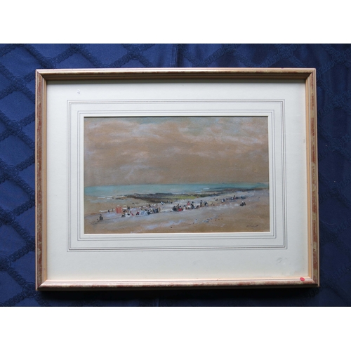 239 - Sir Walter Westley Russell R.A. (British, 1867-1949), The Beach, signed l.r., titled verso, gouache,... 