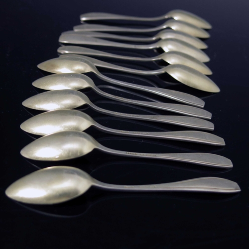 23 - A set of twelve German novelty silver nursery teaspoons, Bruckmann and Sohne, Heilbronn circa 1890, ... 