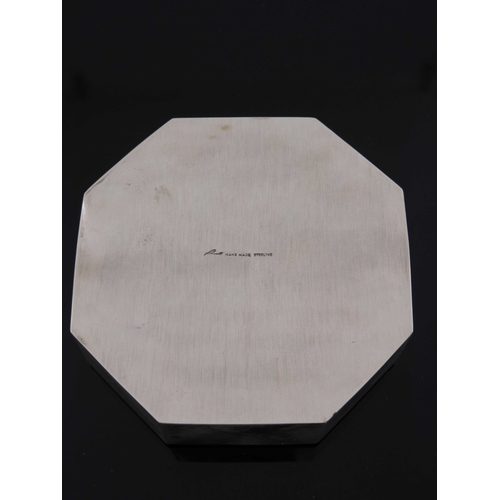 33 - Daniel Sigal for Schroth, an American silver and enamelled box, Montville, NJ circa 2000, octagonal ... 