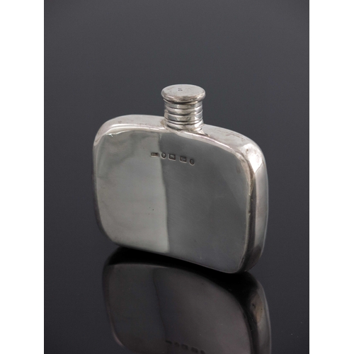 49 - A Victorian silver hip flask, Dalman and Narborough, Birmingham 1880, plain cushioned rectangular fo... 