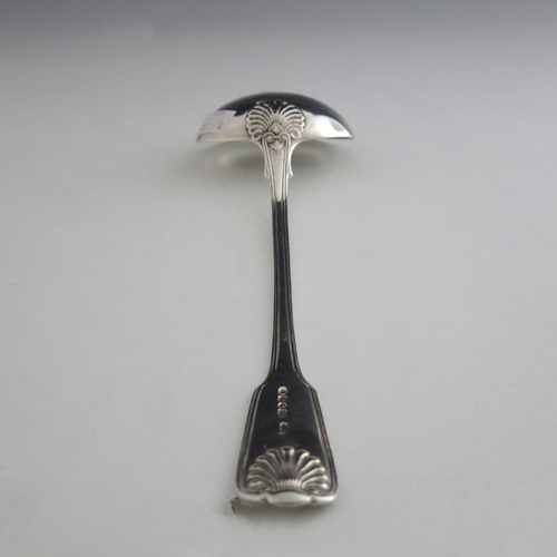 59 - A Victorian silver soup ladle, George Adams, London circa 1850 (rubbed), Fiddle Thread and Shell pat... 