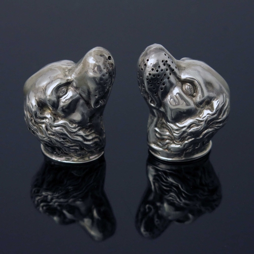 78 - A pair of Elizabeth II novelty silver salt and pepper pots, CME Jewellery Ltd., Birmingham circa 199... 