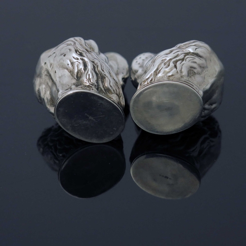 78 - A pair of Elizabeth II novelty silver salt and pepper pots, CME Jewellery Ltd., Birmingham circa 199... 