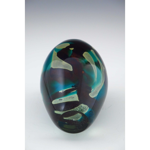 413 - Eric Dobson and Michael Harris for Mdina, a studio glass Tiger vase, ovoid form, case, signed Mdina,... 