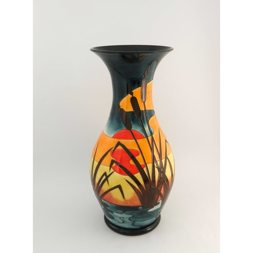 625 - Philip Richardson for Moorcroft, a very large Heron vase, circa 1995, baluster form, impressed marks... 