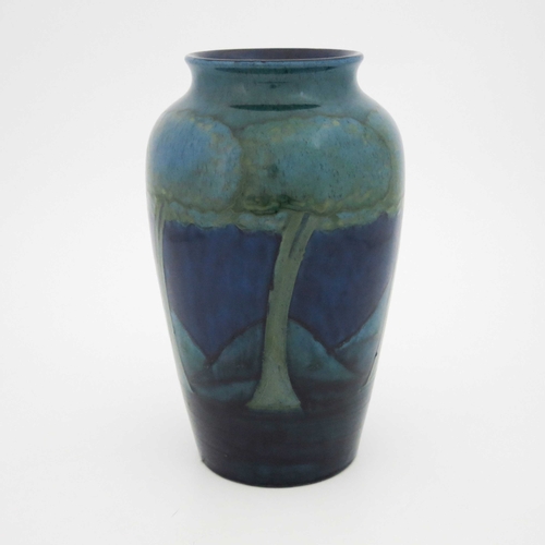 628 - William Moorcroft, a large Moonlit Blue vase, circa 1925, shouldered form, impressed marks and under... 