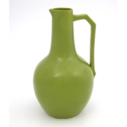 635 - Christopher Dresser for Samuel Lear, an Aesthetic Movement art pottery jug, circa 1880, bulbous shou... 