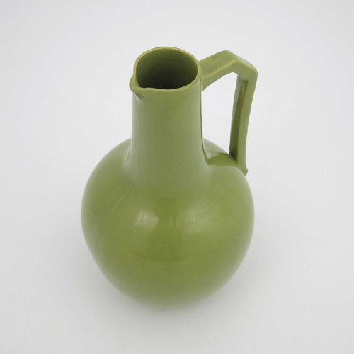 635 - Christopher Dresser for Samuel Lear, an Aesthetic Movement art pottery jug, circa 1880, bulbous shou... 