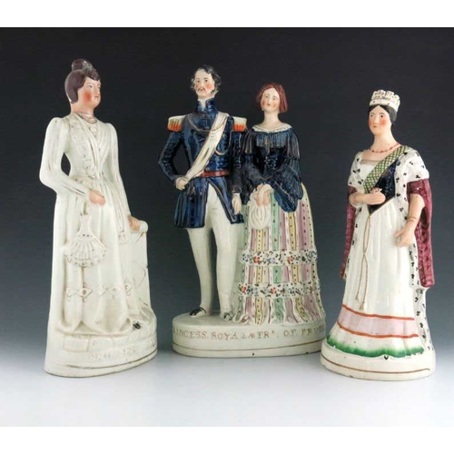 778 - A Staffordshire figure group of the 'Princess Royal & Frederick of Prussia', circa 1857, modelled st... 