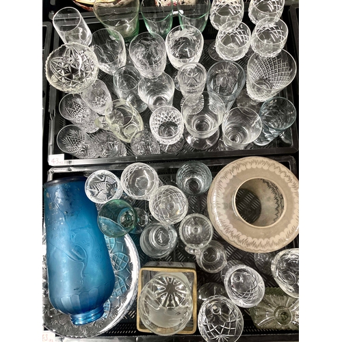 43 - A collection of 19th century and later part suites of cut glass, including Stuart Crystal, intaglio ... 