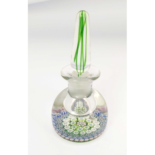 750 - Perthshire, a scent bottle, millefiori with a central signature cane, 14cm high